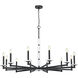 Kaden 12 Light 48 inch Matte Black Chandelier Ceiling Light