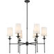 Emily 6 Light 38 inch Matte Black Chandelier Ceiling Light