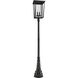 Seoul 4 Light 113 inch Black Outdoor Post Mounted Fixture