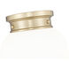 Gideon 1 Light 10 inch Modern Gold Flush Mount Ceiling Light