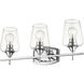 Joliet 3 Light 21.5 inch Chrome Vanity Wall Light