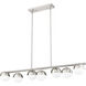 Realm Sphere Linear Chandelier Ceiling Light in Brushed Nickel