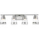 Ethos LED 32 inch Brushed Nickel Vanity Wall Light in Clear Glass