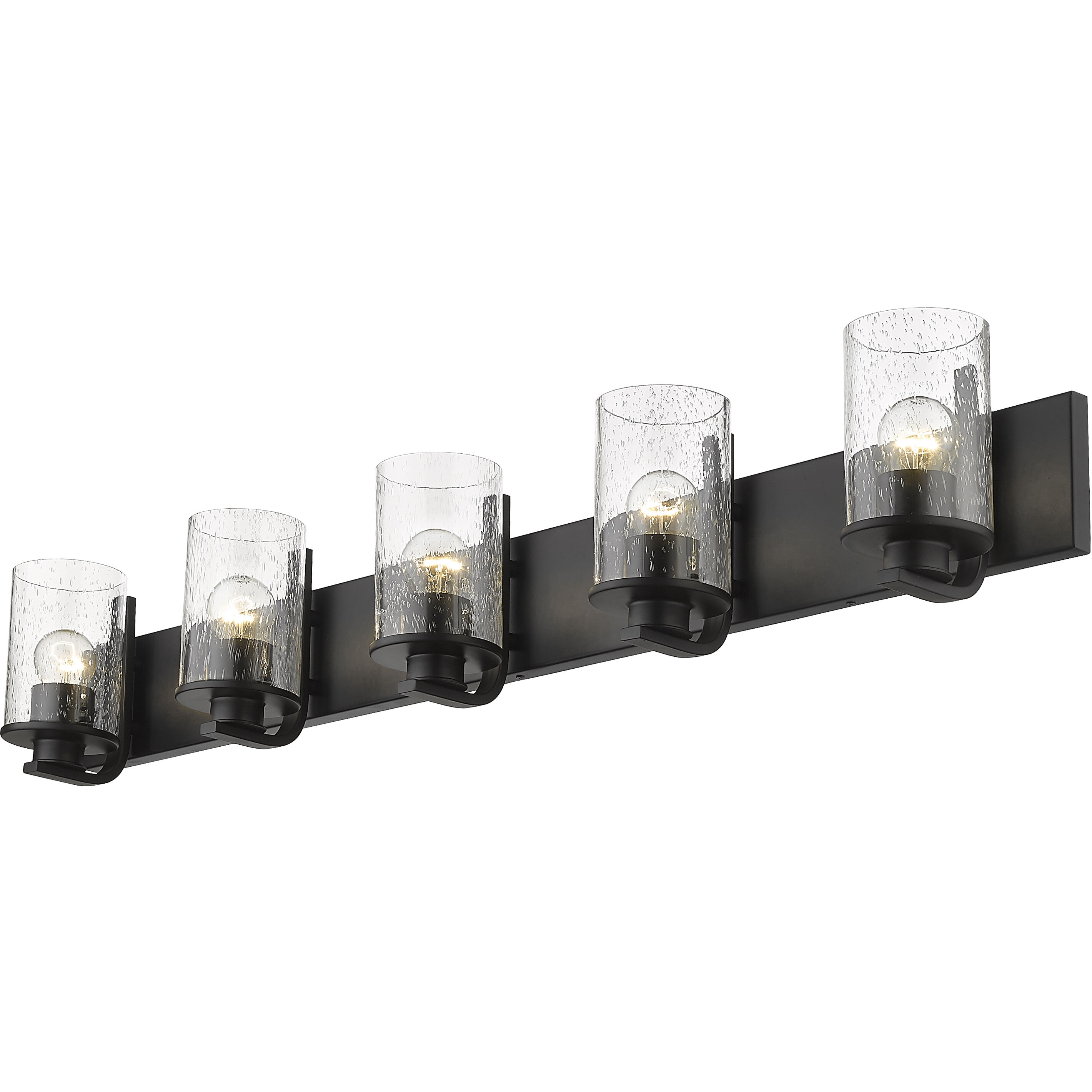 Beckett 5 Light 42 inch Matte Black Vanity Wall Light