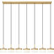 Renaud LED 58.75 inch Modern Gold Linear Chandelier Ceiling Light