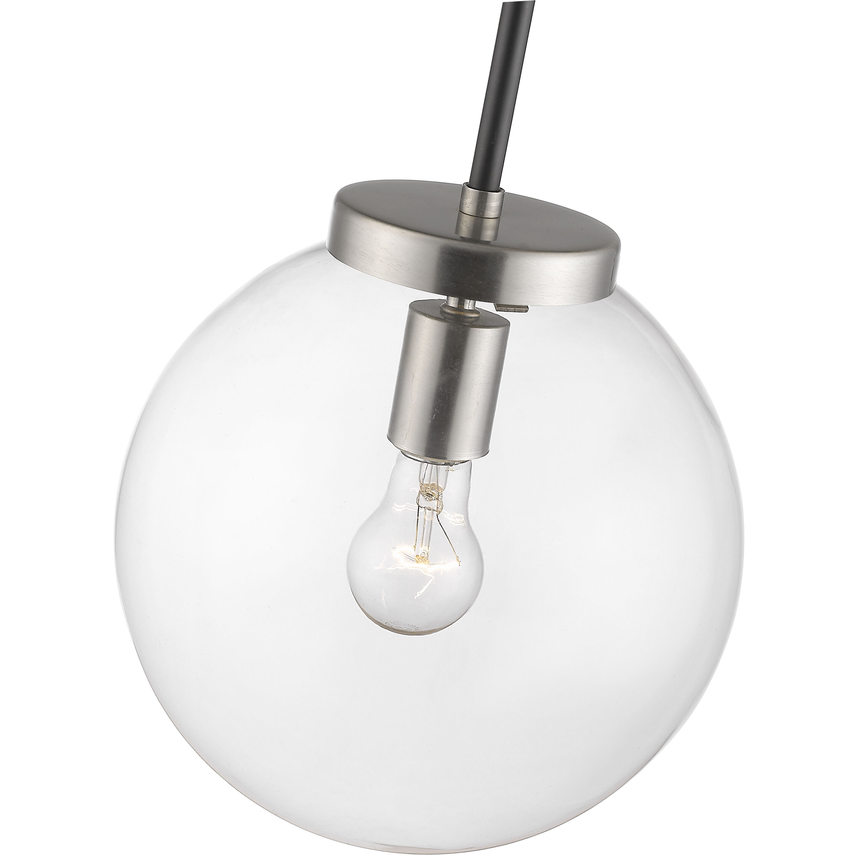 Parsons 1 Light 10 inch Matte Black and Brushed Nickel Pendant Ceiling Light