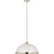 Landry 1 Light 20 inch Matte White and Brushed Nickel Pendant Ceiling Light