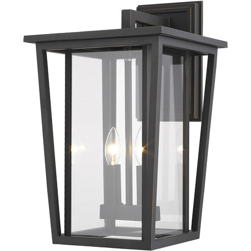 Seoul 2 Light 18.75 inch Oil Rubbed Bronze Outdoor Wall Light