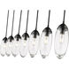 Arden 7 Light 54 inch Matte Black Linear Chandelier Ceiling Light