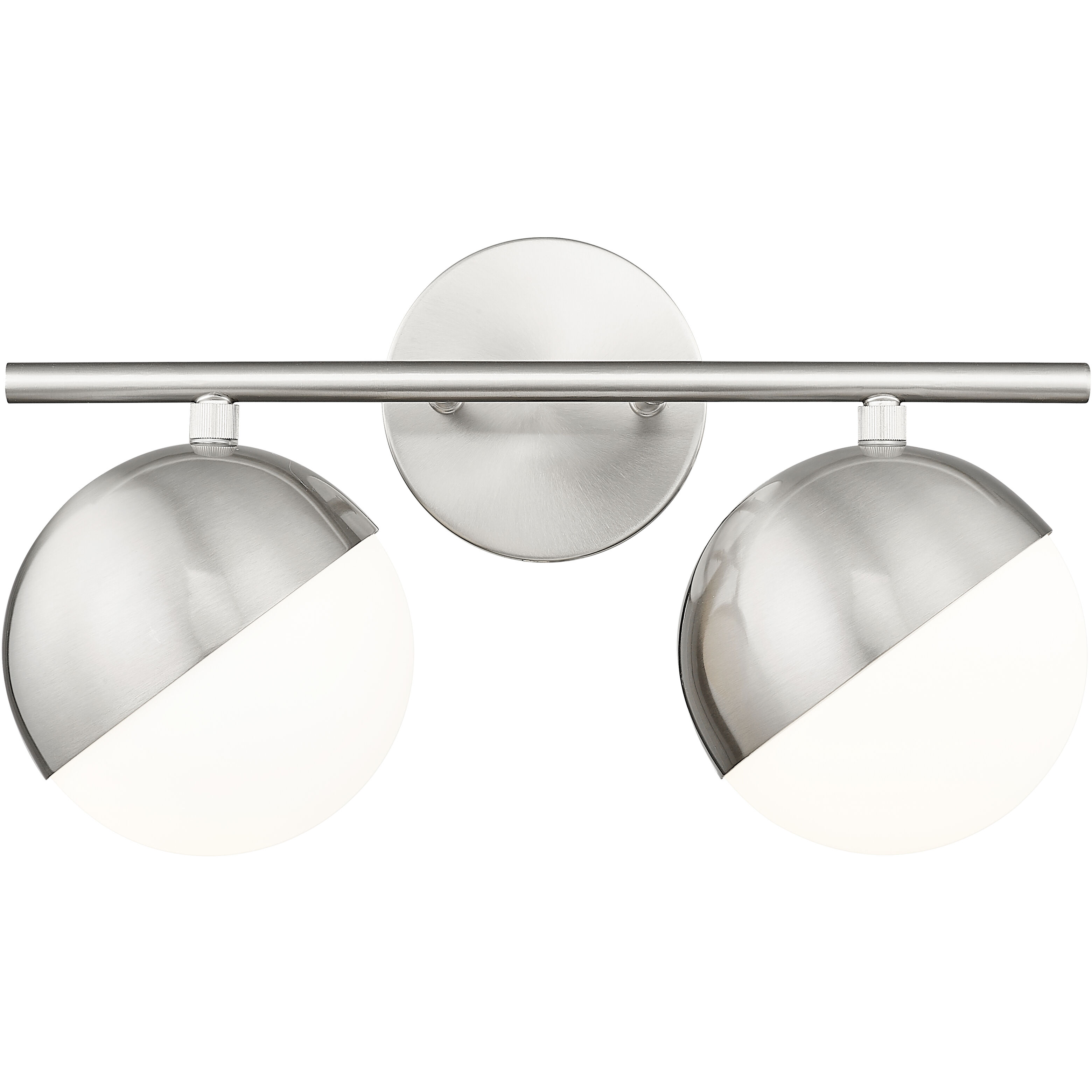 Realm Sphere 2 Light 16 inch Brushed Nickel Bath Vanity Wall Light