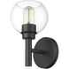 Sutton 1 Light 6 inch Matte Black Wall Sconce Wall Light