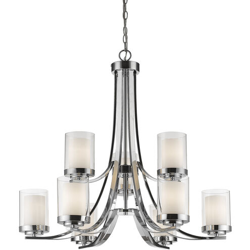 Willow 9 Light 31 inch Chrome Chandelier Ceiling Light