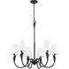 Claudelle 6 Light 32 inch Matte Black Chandelier Ceiling Light