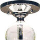 Cosmopolitan 3 Light 15.5 inch Chrome Semi Flush Mount Ceiling Light