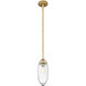 Arden 1 Light 4.5 inch Rubbed Brass Pendant Ceiling Light