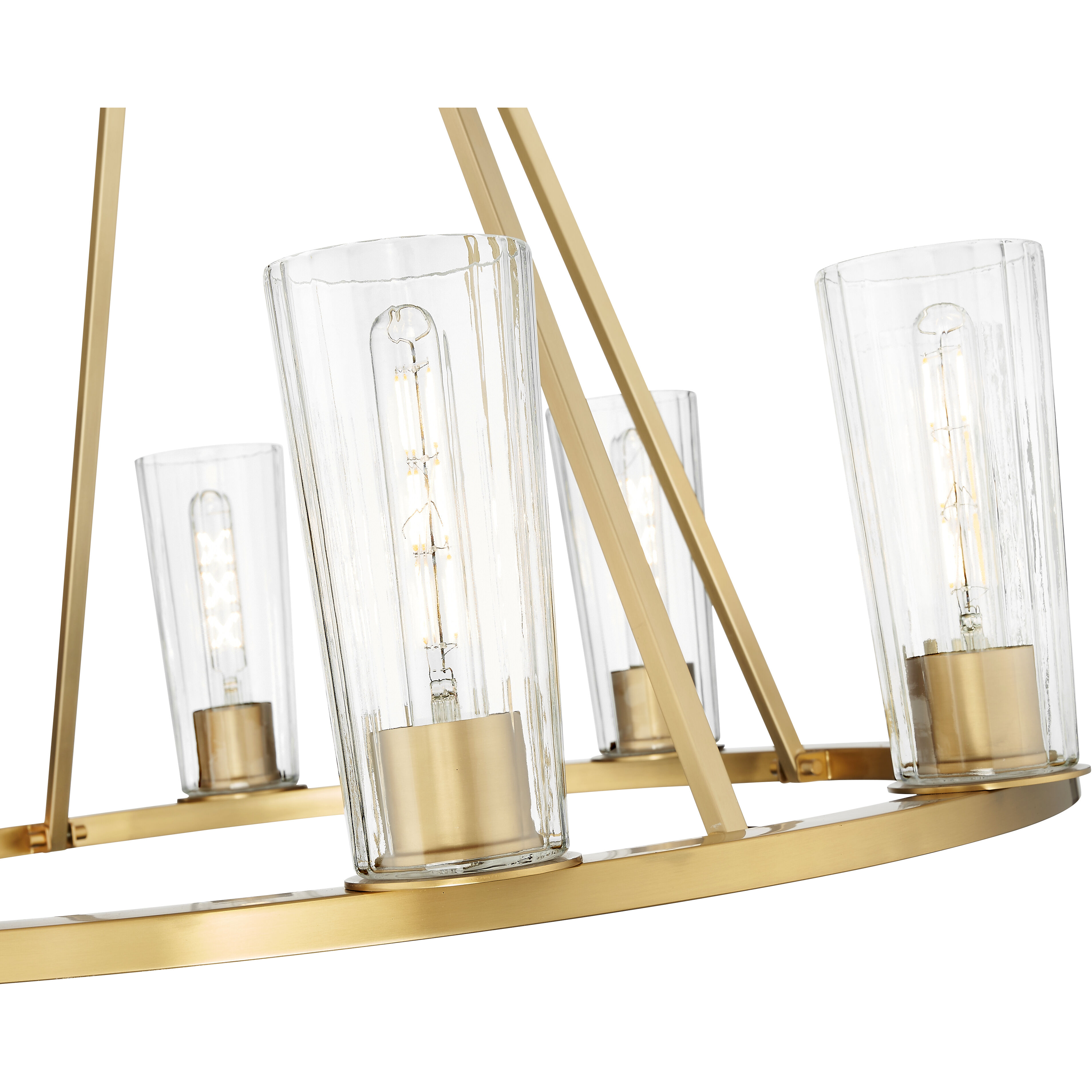 Titus 8 Light 33 inch Modern Gold Chandelier Ceiling Light