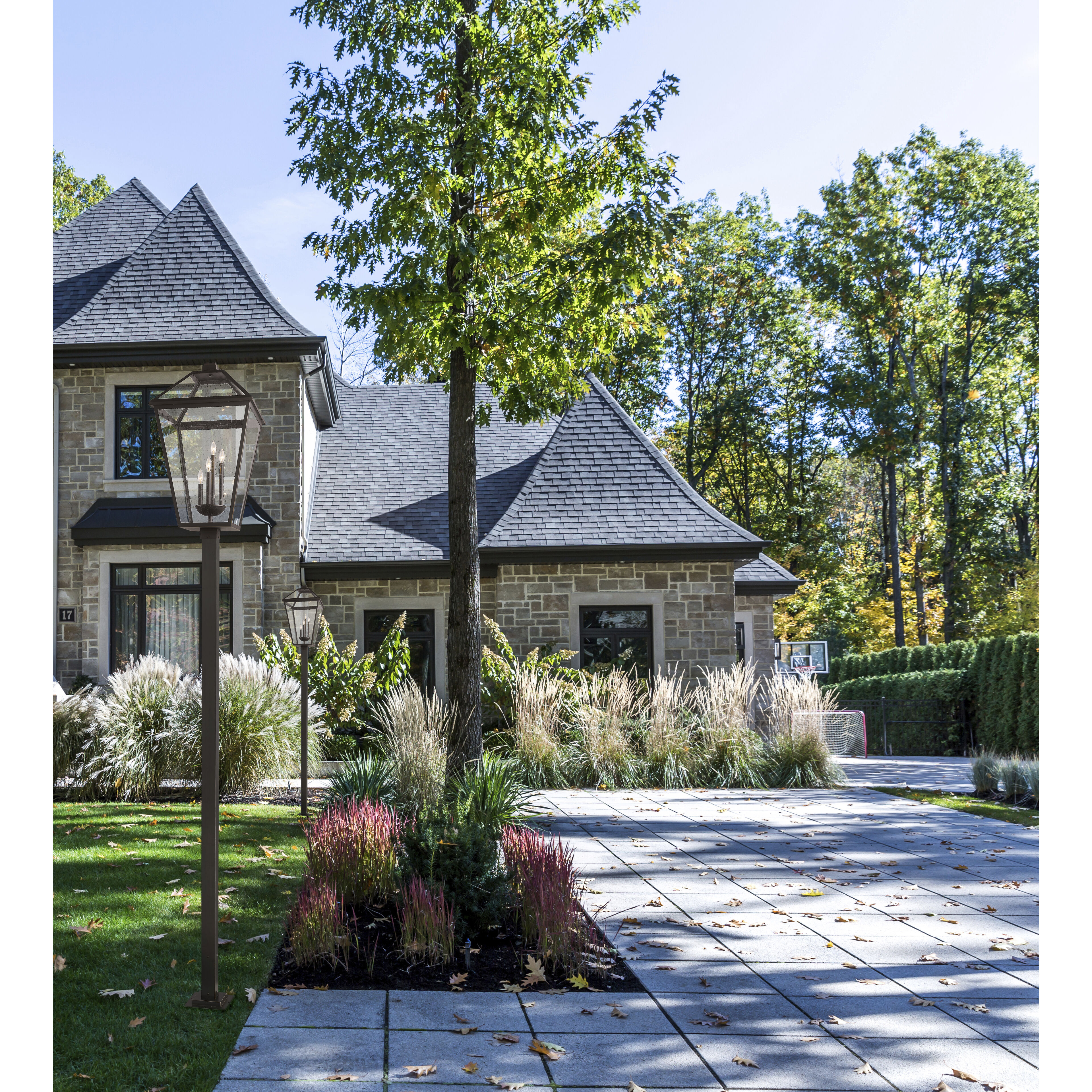 Talbot 4 Light 128.25 inch Oil Rubbed Bronze Outdoor Post Mounted Fixture