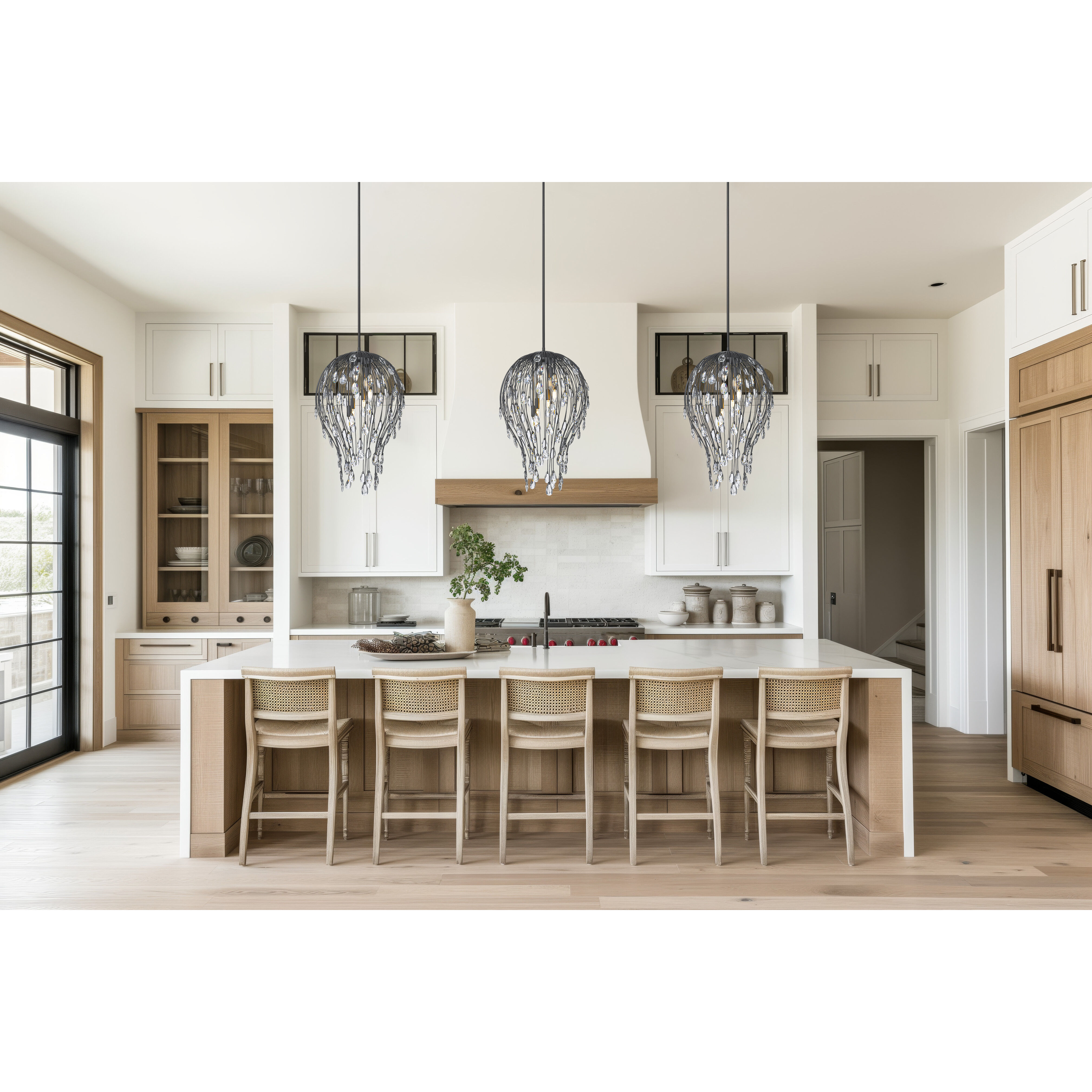 Gabriella 6 Light 18 inch Matte Black Pendant Ceiling Light