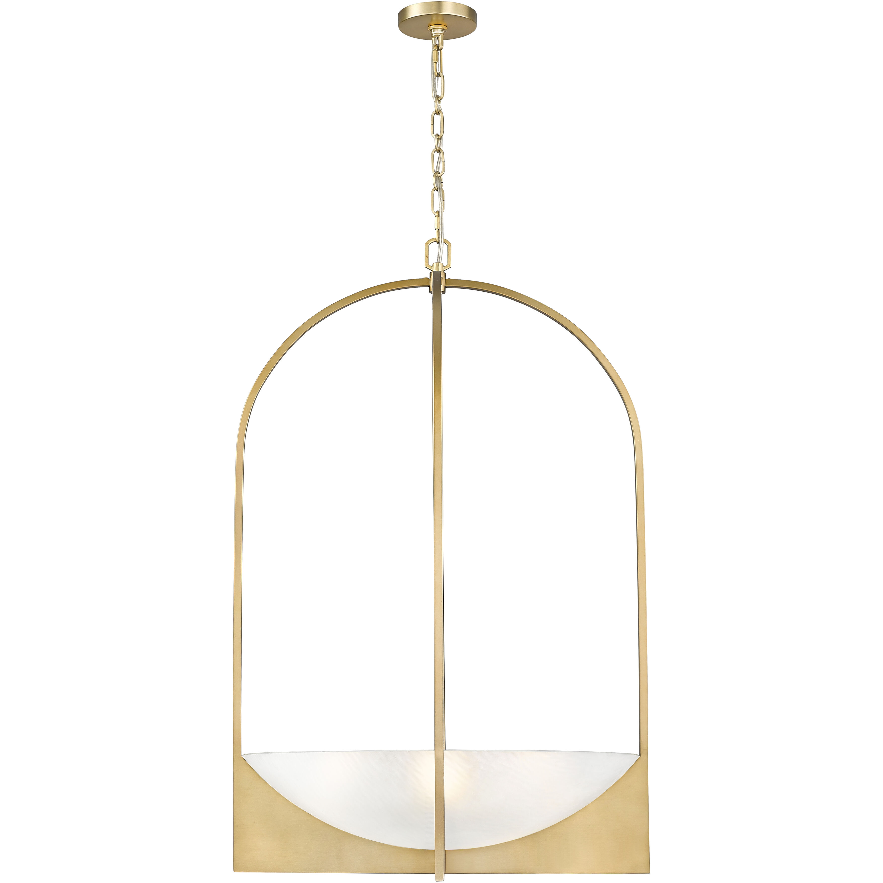 Devon 6 Light 24 inch Modern Gold Chandelier Ceiling Light