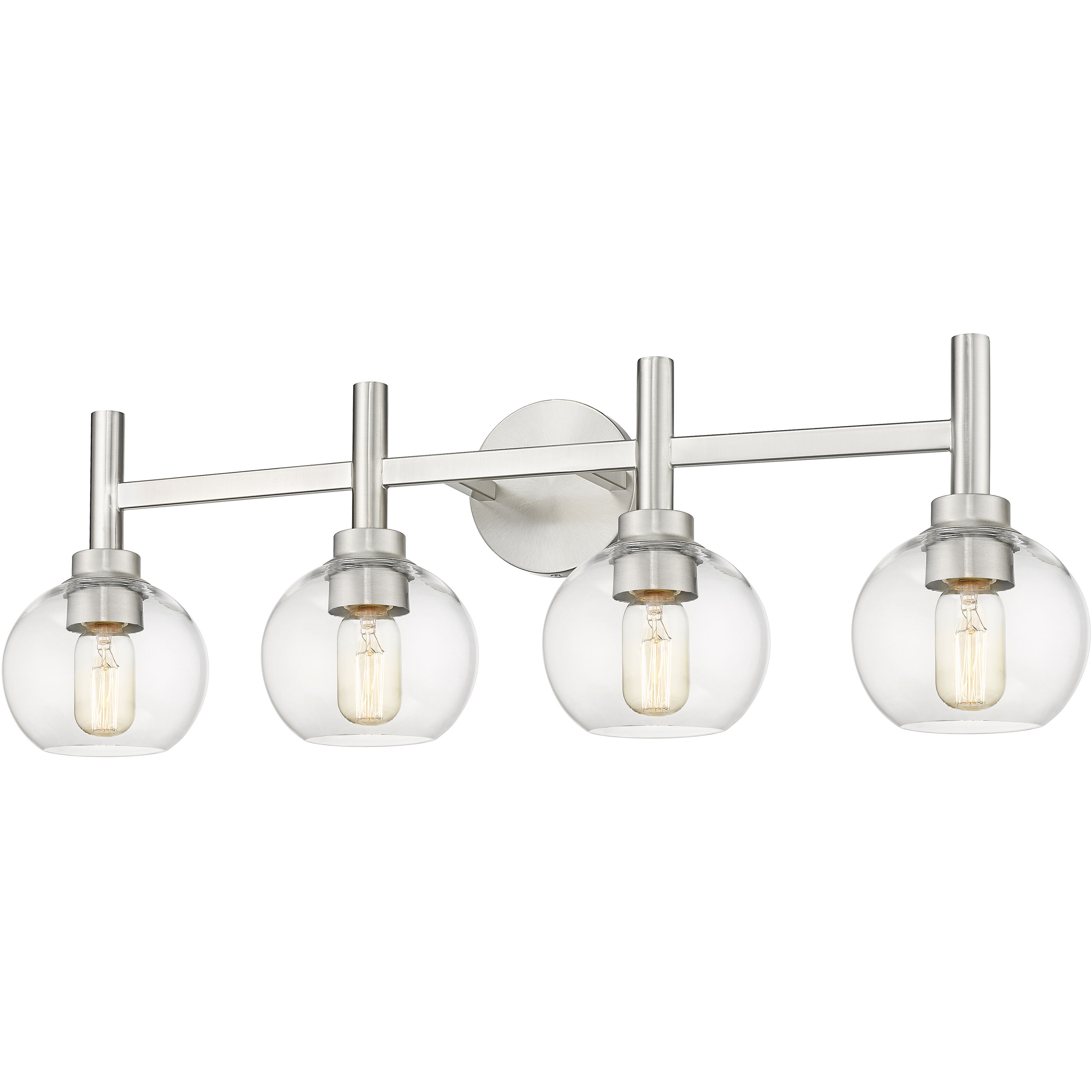 Sutton 4 Light 31.5 inch Brushed Nickel Vanity Wall Light