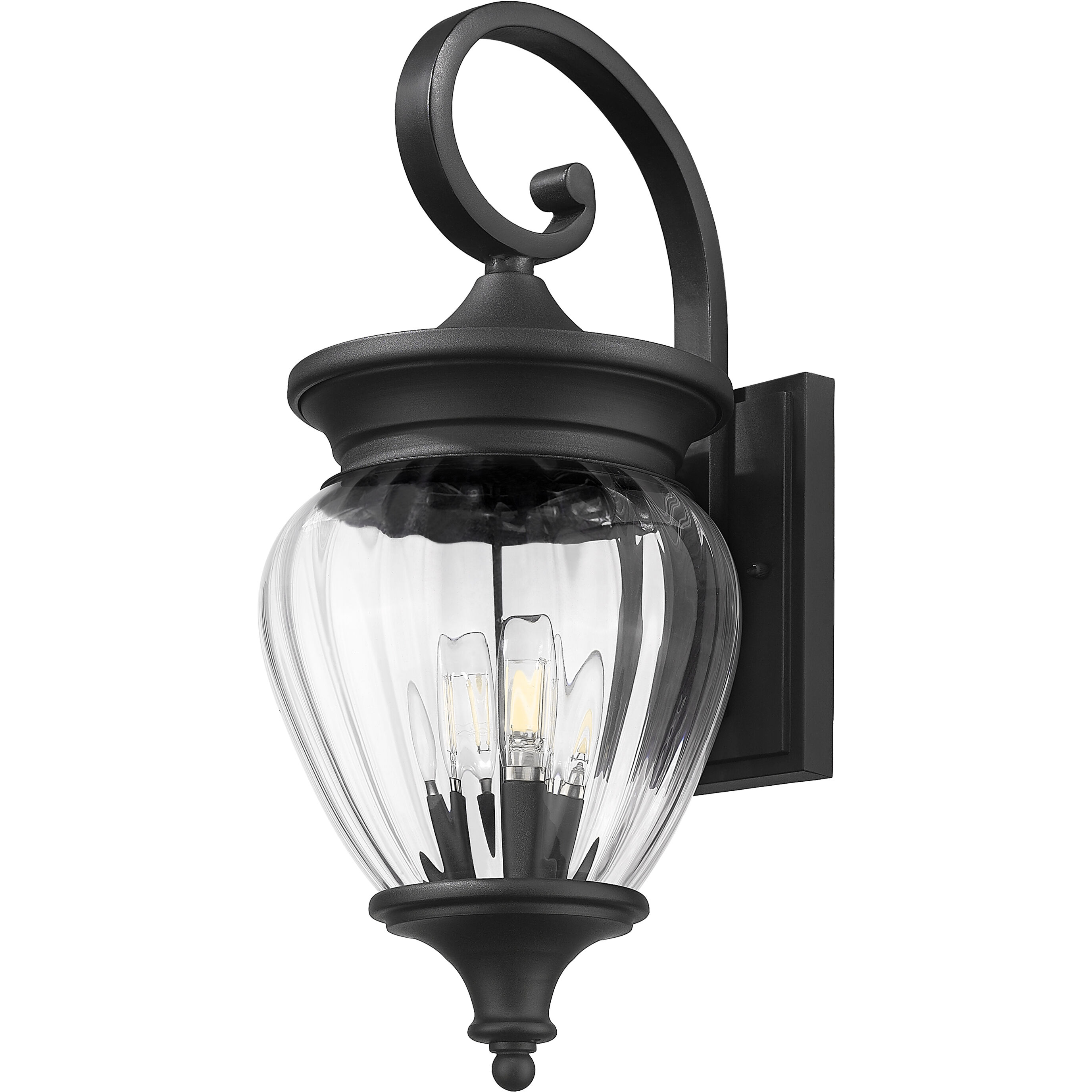 Davina Outdoor Wall Light in Black, G9