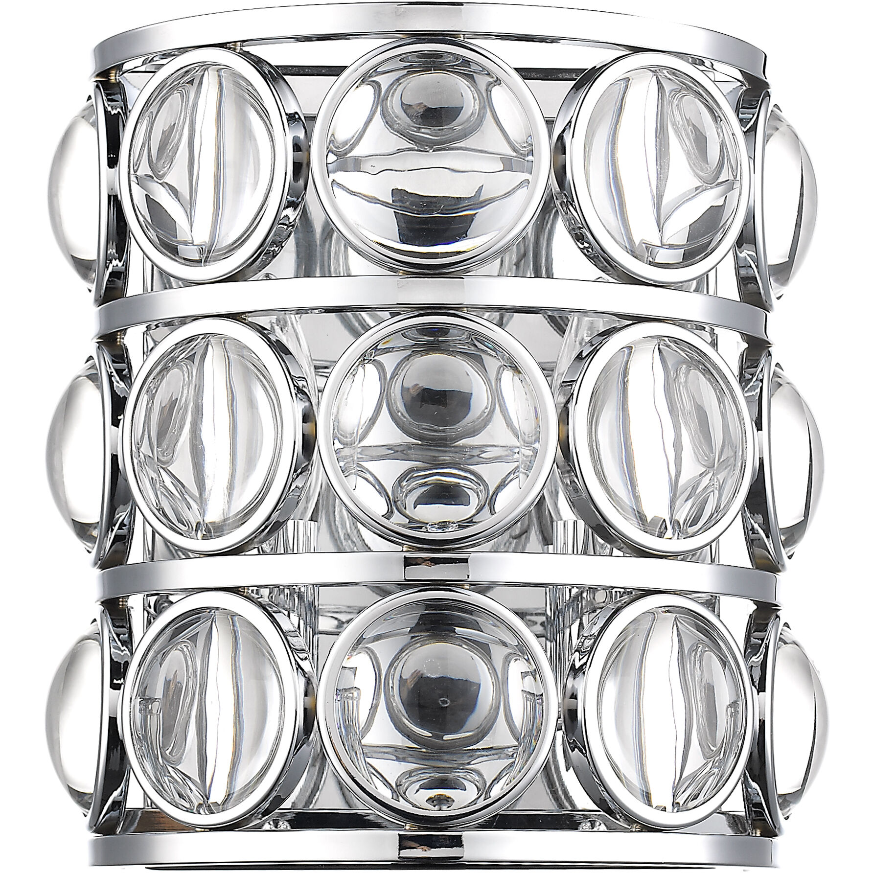 Eternity 2 Light 9.75 inch Chrome Wall Sconce Wall Light in 6