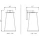 Bar Harbor 1 Light 18 inch Sand Black Outdoor Wall Light