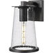 Bar Harbor 1 Light 12.5 inch Sand Black Outdoor Wall Light