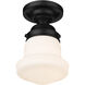 Vaughn 1 Light 6 inch Matte Black Flush Mount Ceiling Light