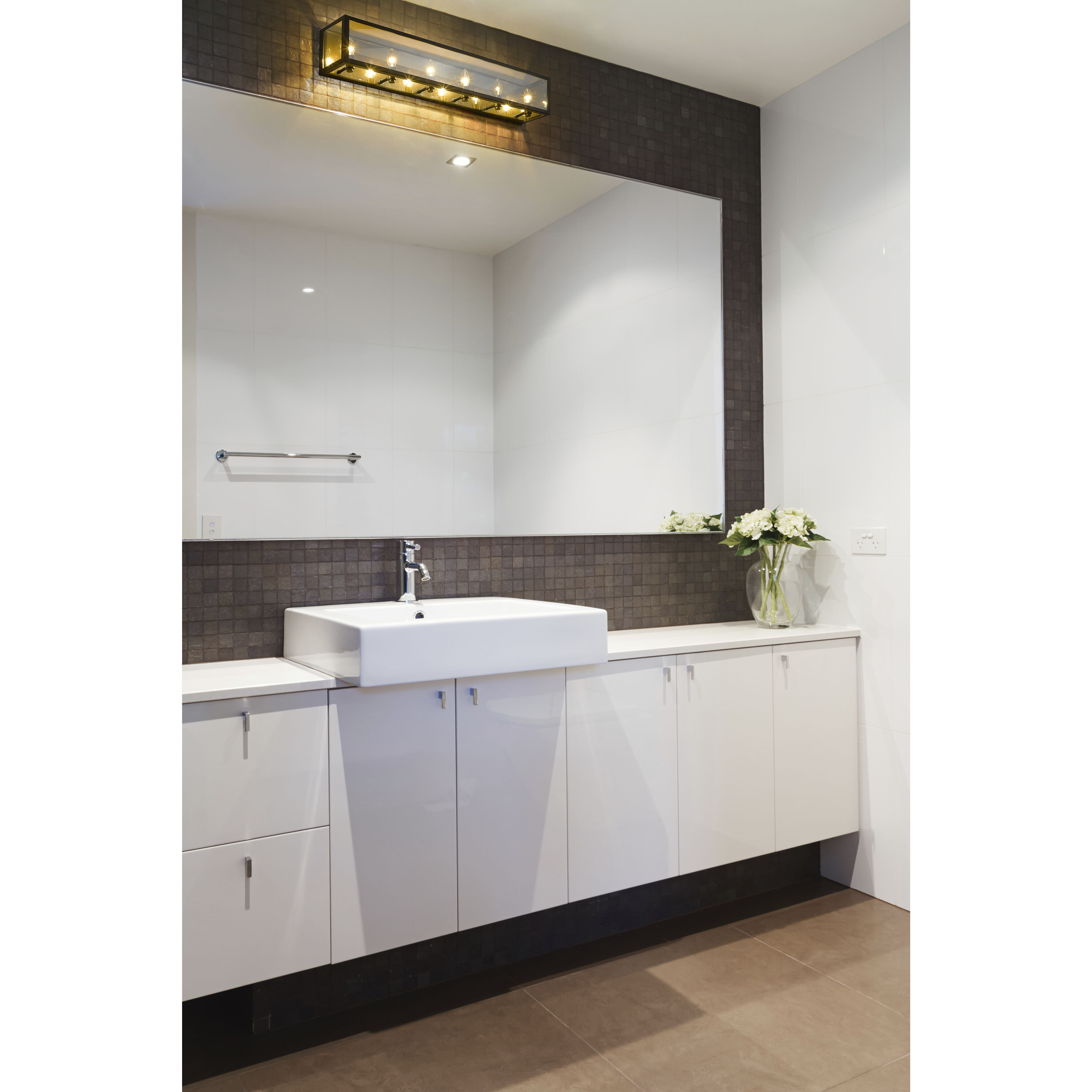 Infinity 6 Light 36 inch Misty Charcoal Vanity Wall Light