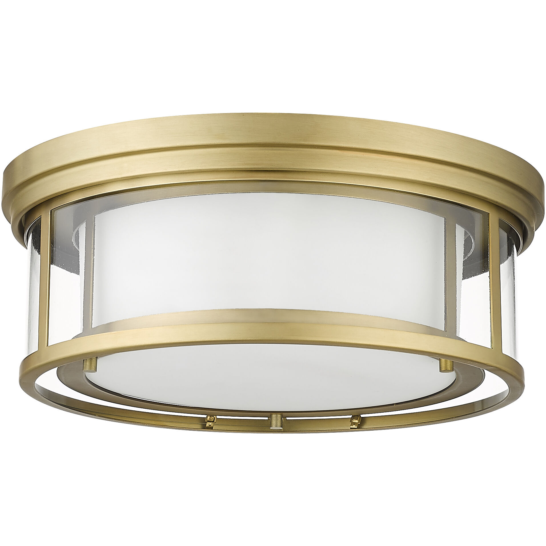 Willow 3 Light 16 inch Olde Brass Flush Mount Ceiling Light in Olde Bronze