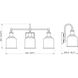 Bryant 3 Light 24 inch Matte Black Vanity Wall Light