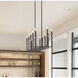 Gaultier 12 Light 56.75 inch Matte Black and Mondern Gold Linear Chandelier Ceiling Light in Matte Black and Modern Gold