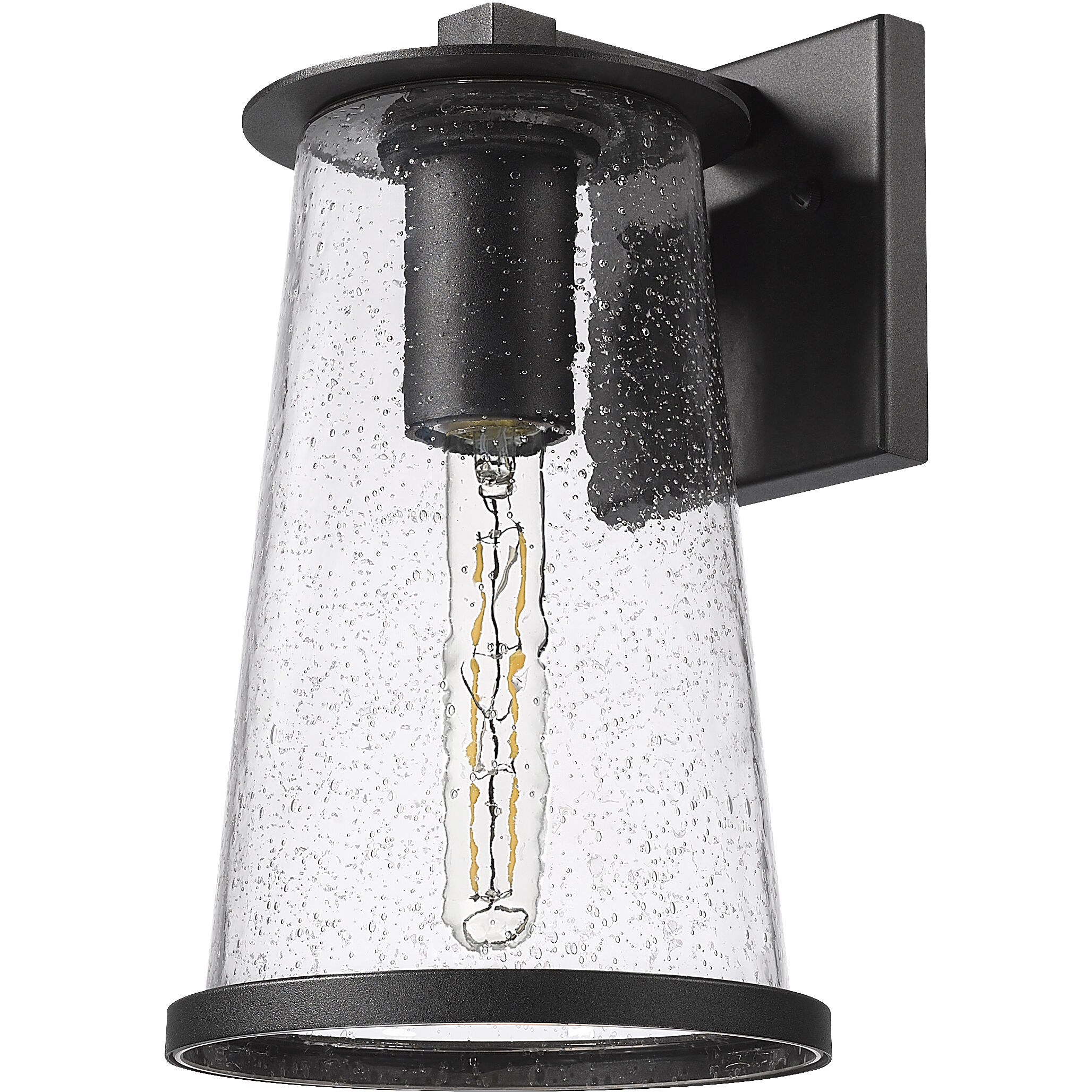 Bar Harbor 1 Light 12.5 inch Sand Black Outdoor Wall Light