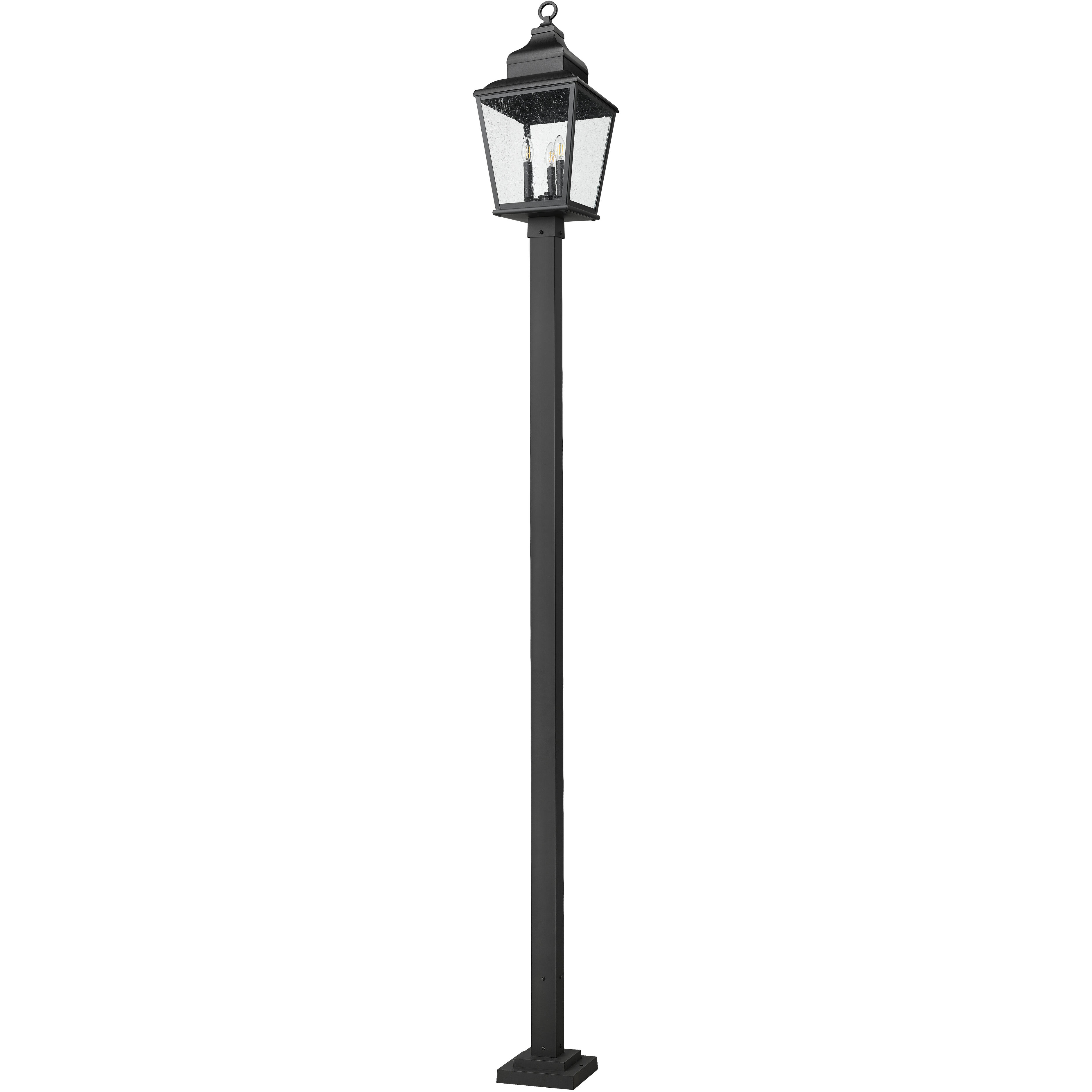 Raphael 3 Light 120.75 inch Sand Black Outdoor Post Mounted Fixture in Soft Sand Black