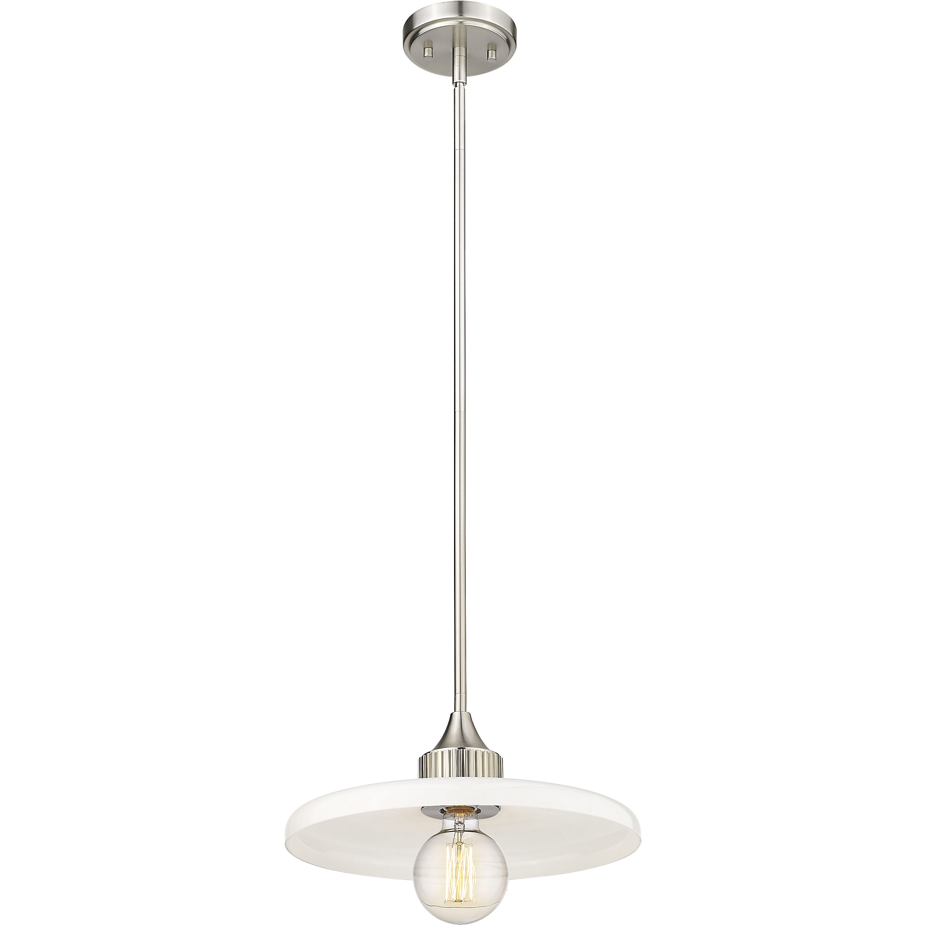 Paloma 1 Light 14 inch Brushed Nickel Pendant Ceiling Light