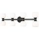 Artemis 8 Light 35 inch Matte Black Vanity Wall Light