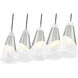 Aimie Linear Chandelier Ceiling Light in Brushed Nickel