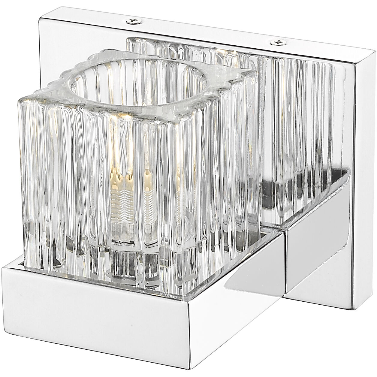 Fallon 1 Light 6 inch Chrome Wall Sconce Wall Light in G9, Clear Ribbed and Frosted