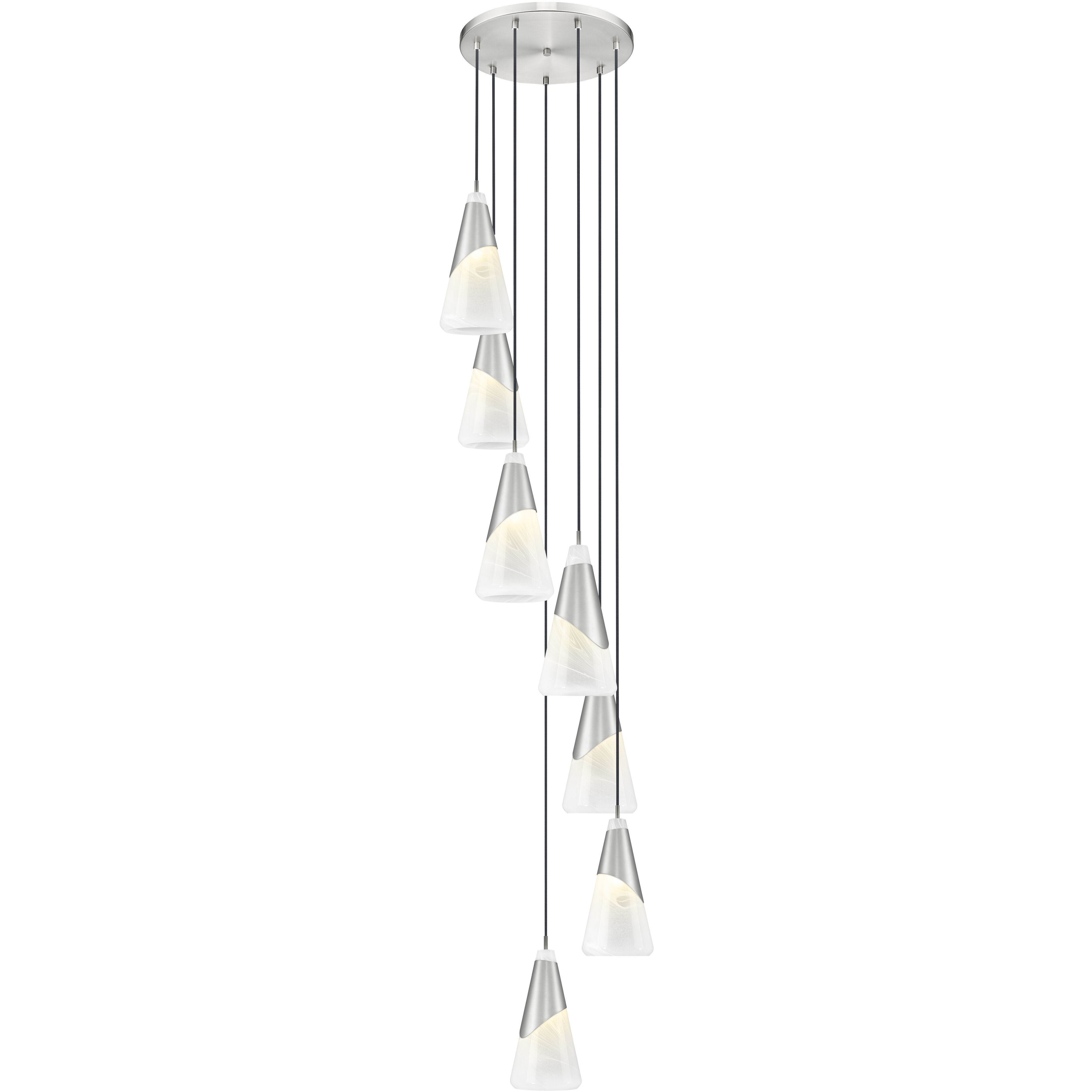 Aimie 7 Light 18 inch Brushed Nickel Chandelier Ceiling Light