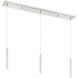 Forest LED 46 inch Brushed Nickel Linear Chandelier Ceiling Light in 3, 17, Matte White Steel