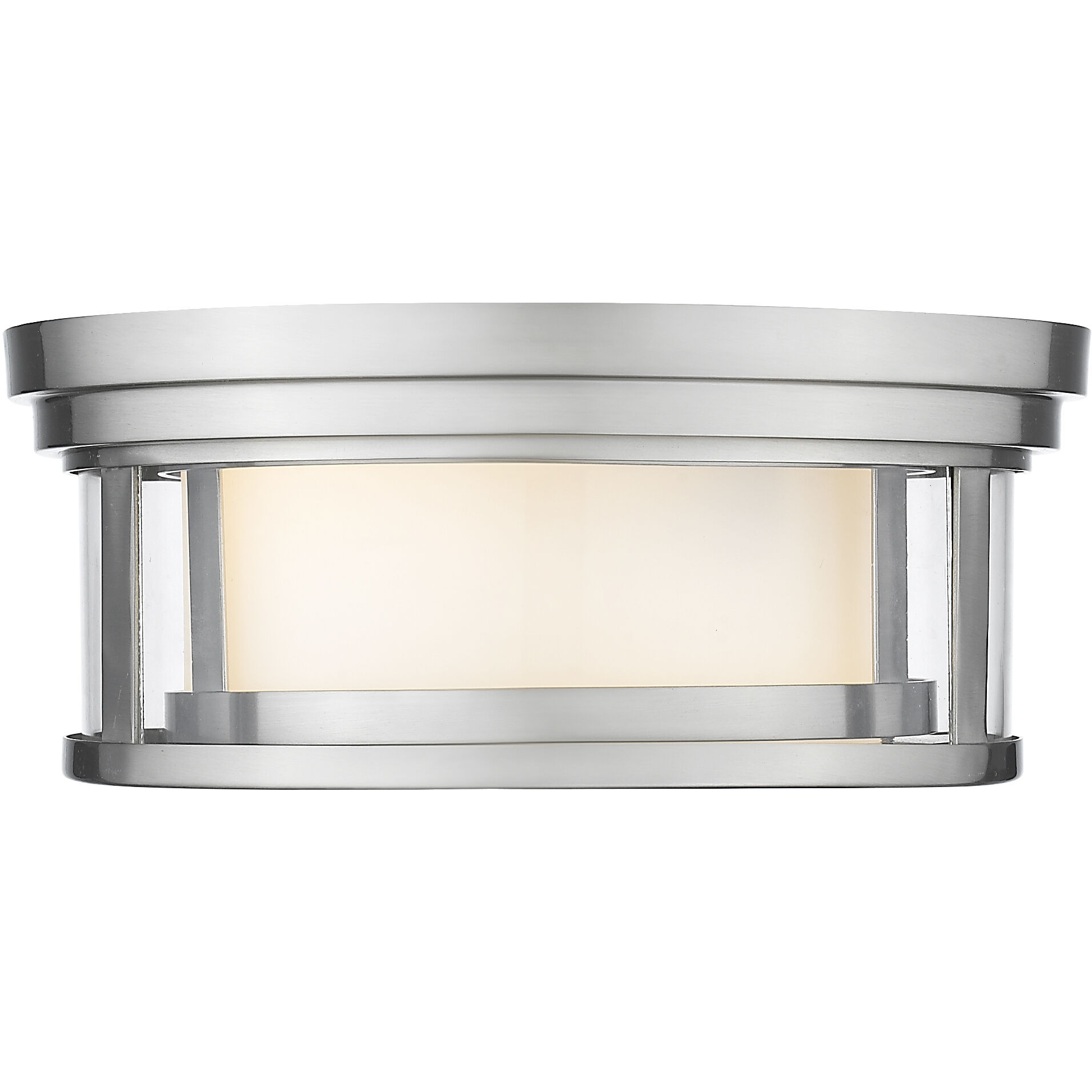 Willow 2 Light 12 inch Brushed Nickel Flush Mount Ceiling Light