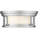 Willow 2 Light 12 inch Brushed Nickel Flush Mount Ceiling Light