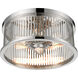 Camellia 3 Light 16 inch Polished Nickel Flush Mount Ceiling Light in Polished Nickel Steel