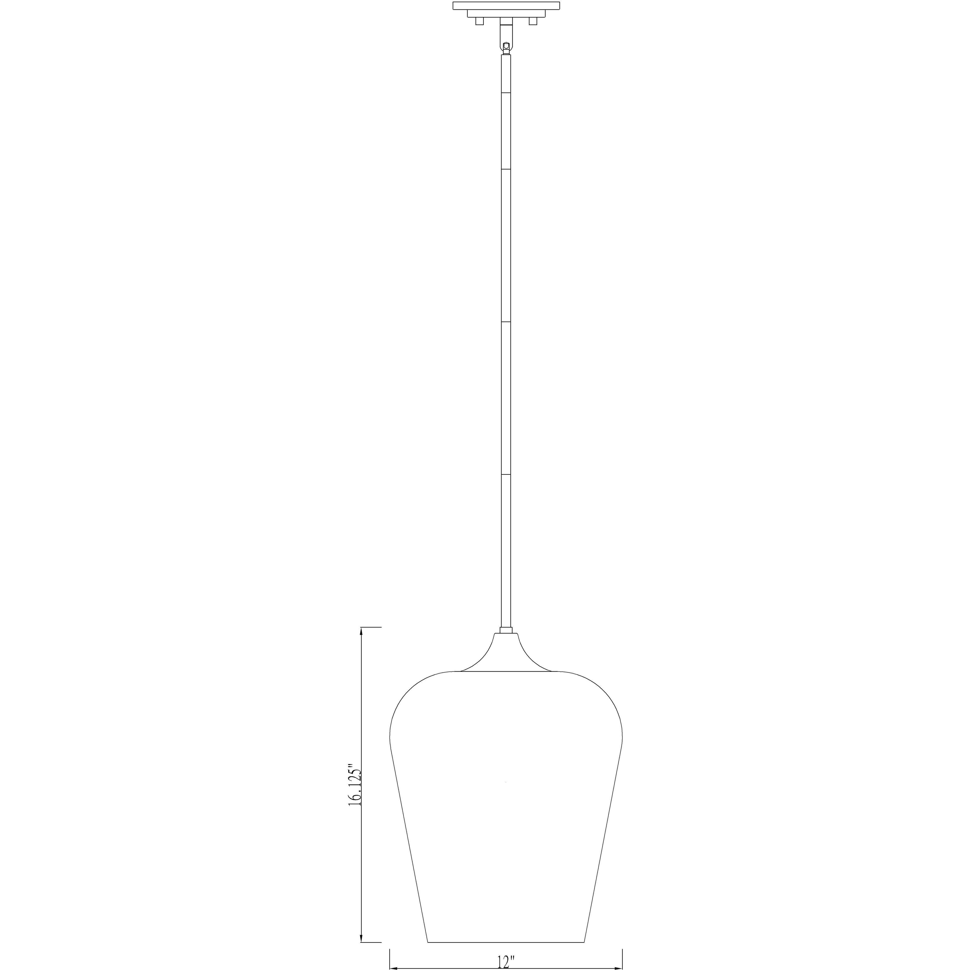 Joliet 1 Light 12 inch Brushed Nickel Pendant Ceiling Light