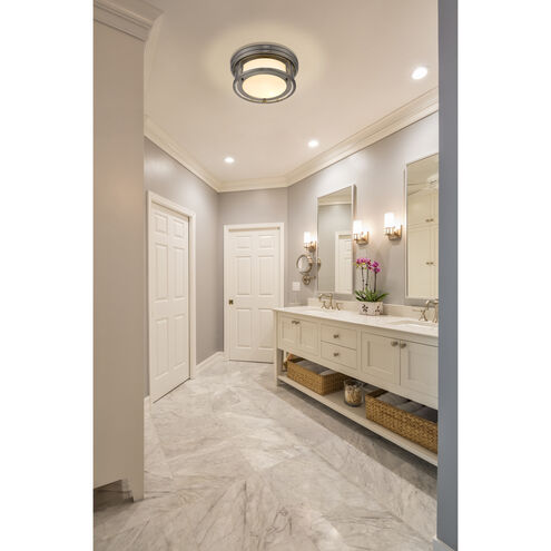 Willow 2 Light 12 inch Brushed Nickel Flush Mount Ceiling Light