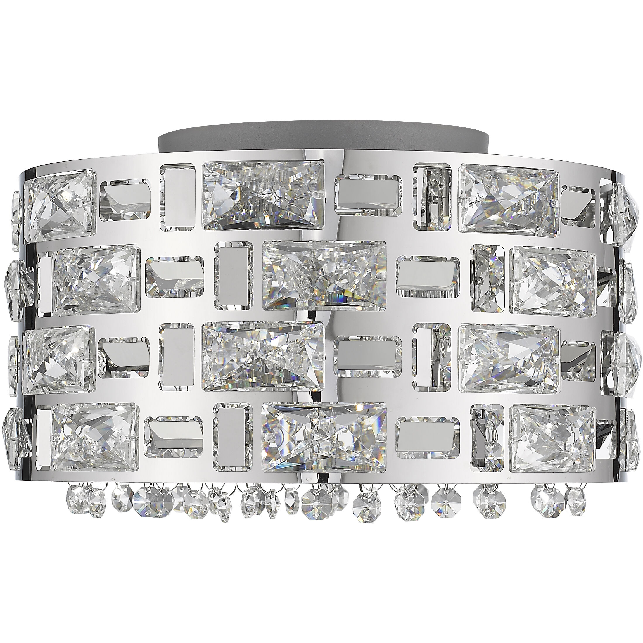 Aludra 4 Light 12.25 inch Chrome Flush Mount Ceiling Light