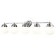 Vaughn 5 Light 40.75 inch Chrome Vanity Wall Light