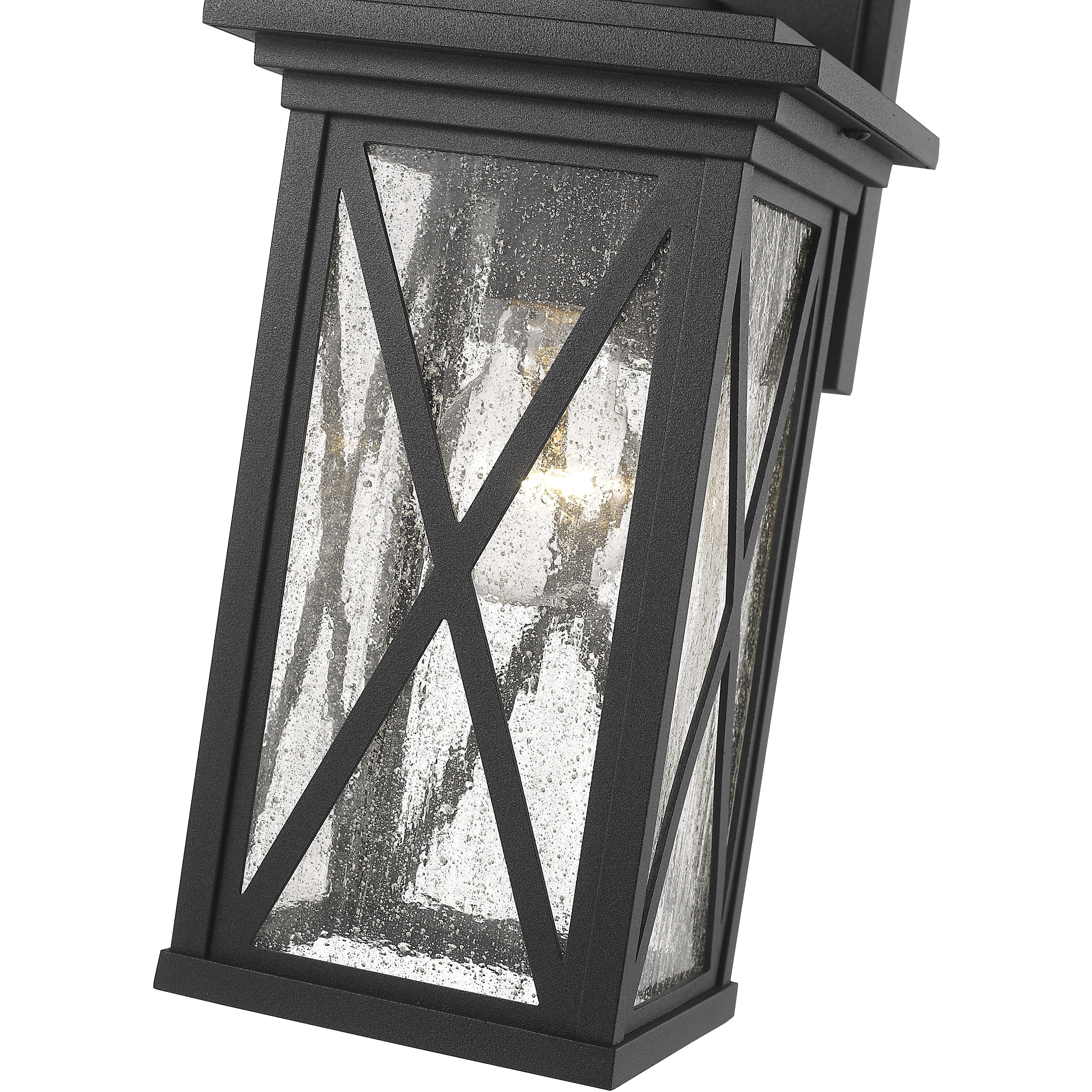 Brookside 1 Light 12.25 inch Black Outdoor Wall Light