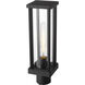 Glenwood 1 Light 15 inch Black Outdoor Post Mount Fixture